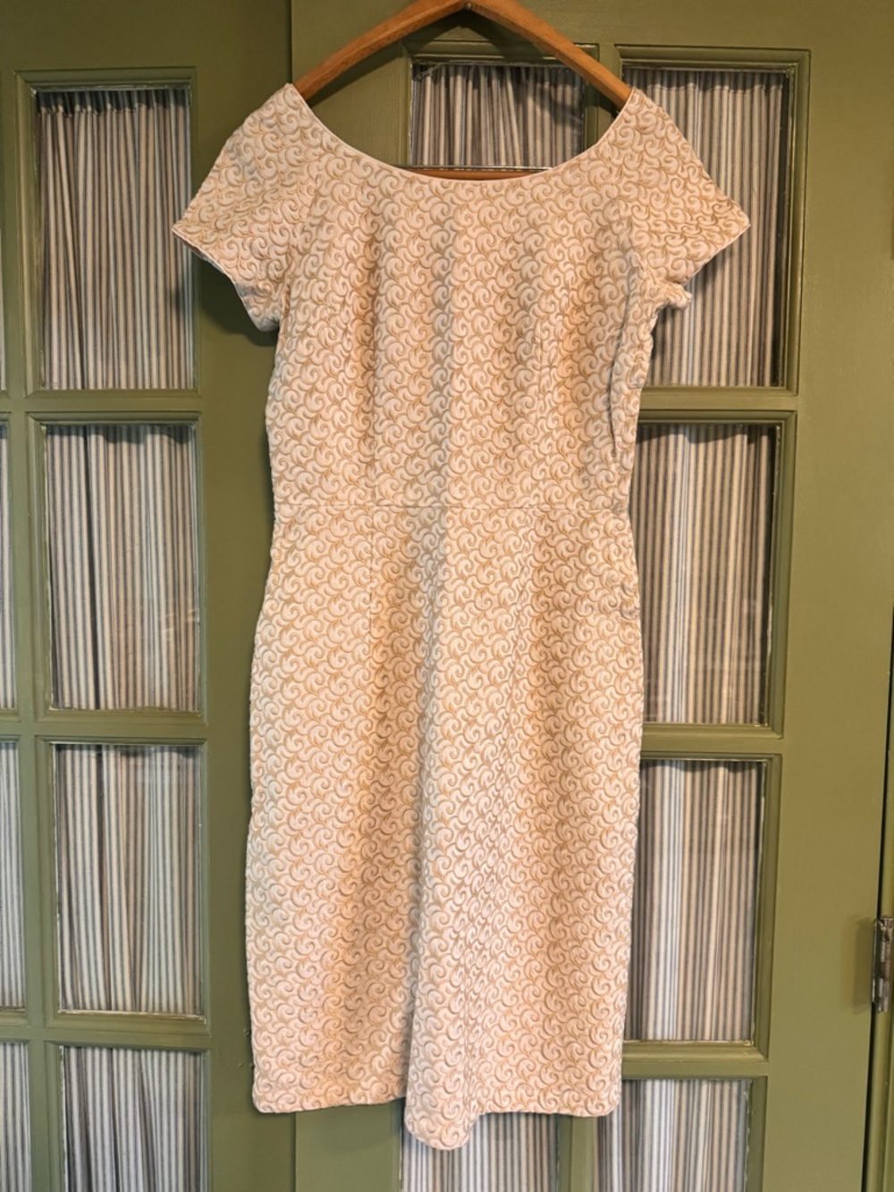 Vintage Moygashel Linen Embroidered Dress